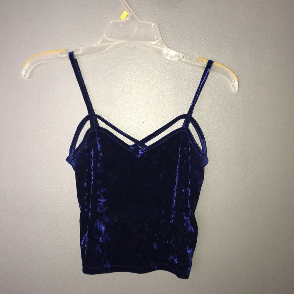💙Blue Velvet Crop Top💙